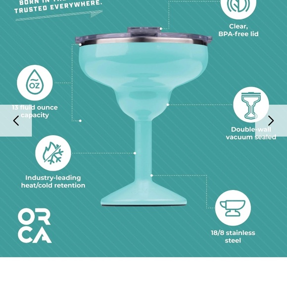 NWOT ORCA Rita 13oz Seafoam Double-Walled Margarita Ice Cream Cup - Picture 11 of 16